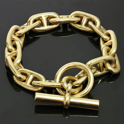 hermes chaine d'ancre gold bracelet